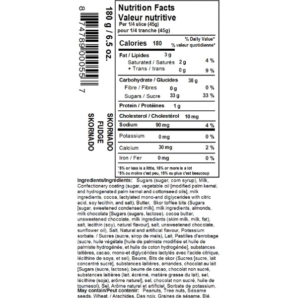 Gourmet Skornado Fudge