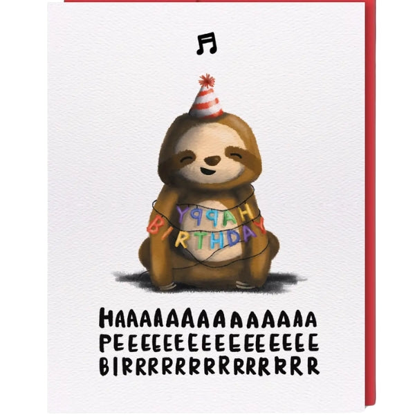 Sloth Happy Birthday Card