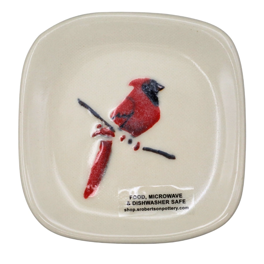 Small Ceramic Plate - Cardinal