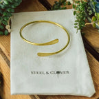 Smoky River Hammered Brass Bracelet