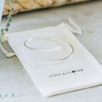 Smoky River Hammered Brass Bracelet