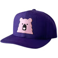 Kids/Youth Snapback Hat -Purple w/Pink Bear