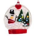 Boule à neige en verre fusionné - Bonhomme de neige