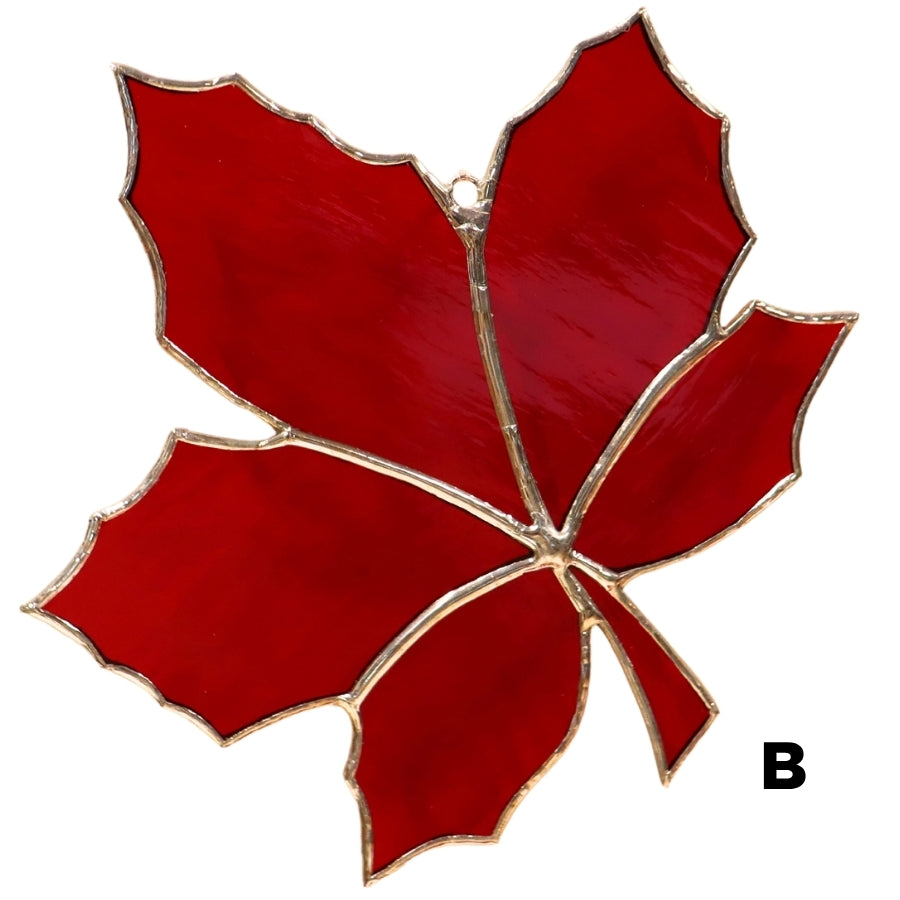 Feuille d'érable en vitrail - Grand modèle