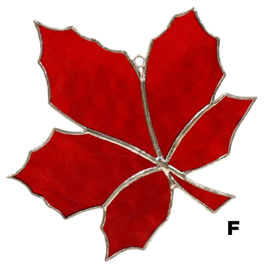 Feuille d'érable en vitrail - Grand modèle