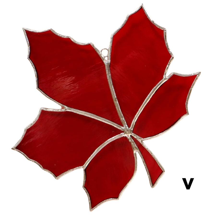 Feuille d'érable en vitrail - Grand modèle