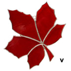 Feuille d'érable en vitrail - Grand modèle