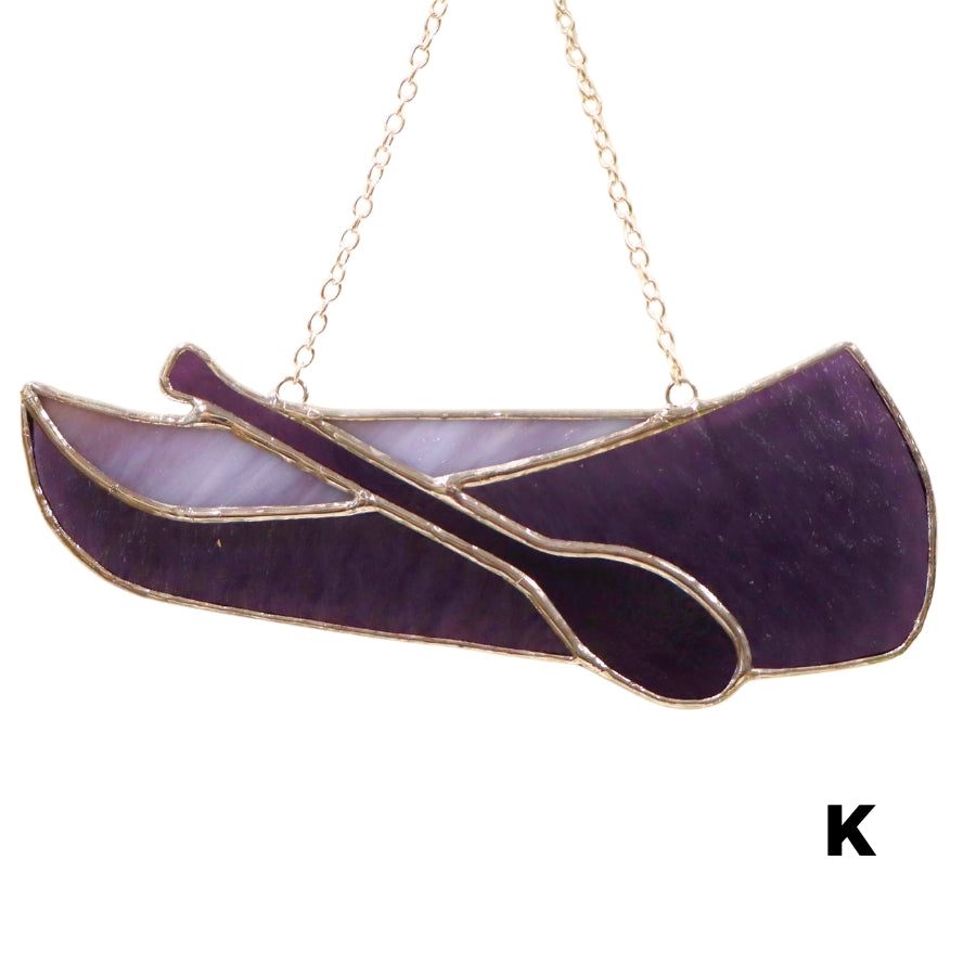 Stained Glass Canoe and Paddle