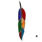 Stained Glass Feather - Multi Colour