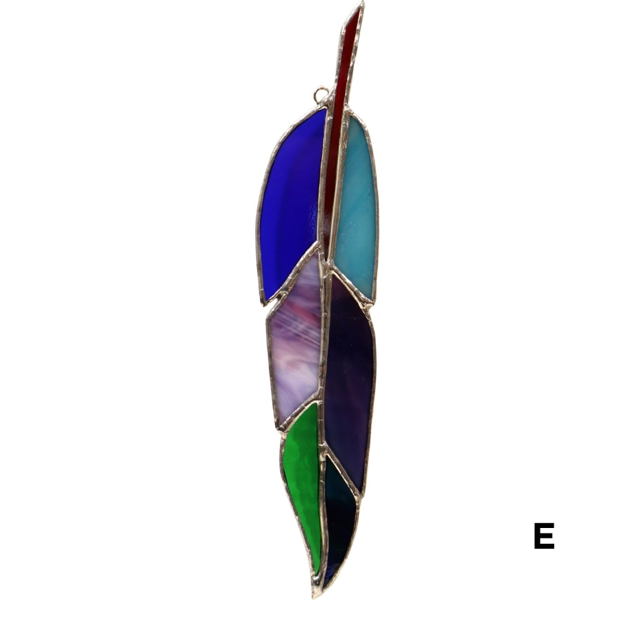 Stained Glass Feather - Multi Colour