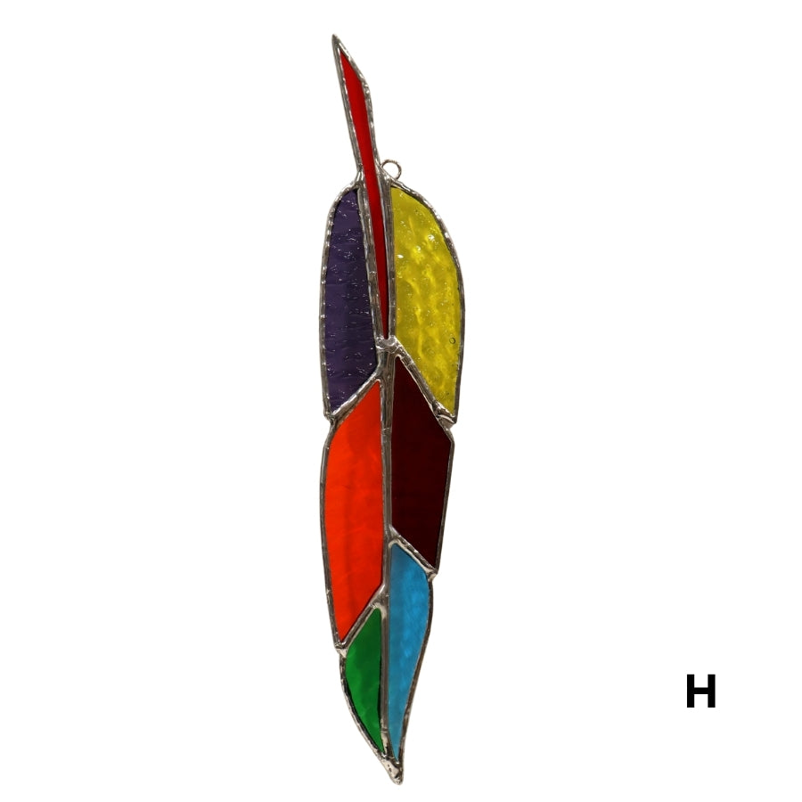 Stained Glass Feather - Multi Colour