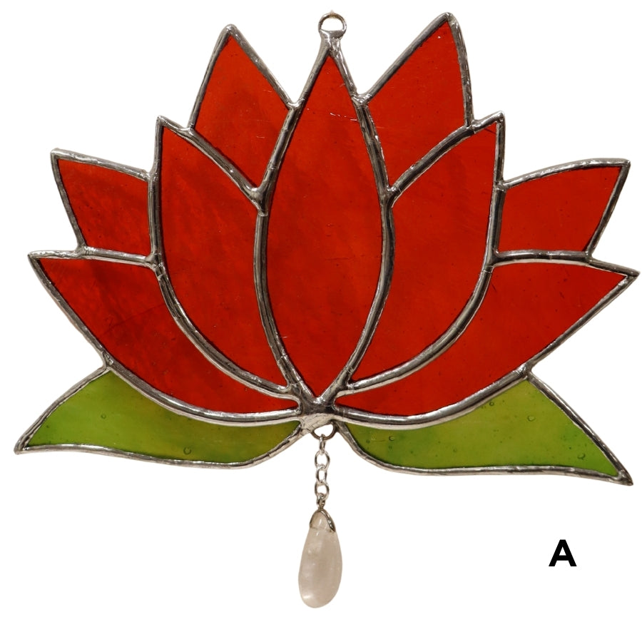 Fleurs de lotus en vitrail