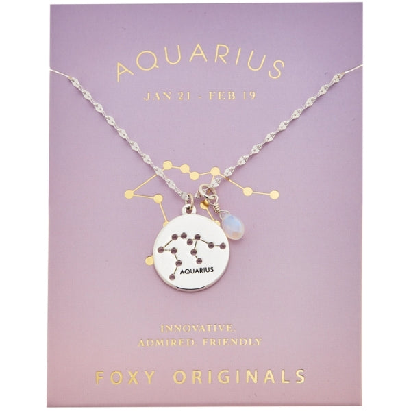 Stargazer Astrology Charm Necklace - Silver