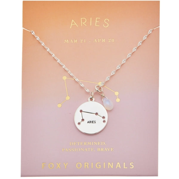 Stargazer Astrology Charm Necklace - Silver