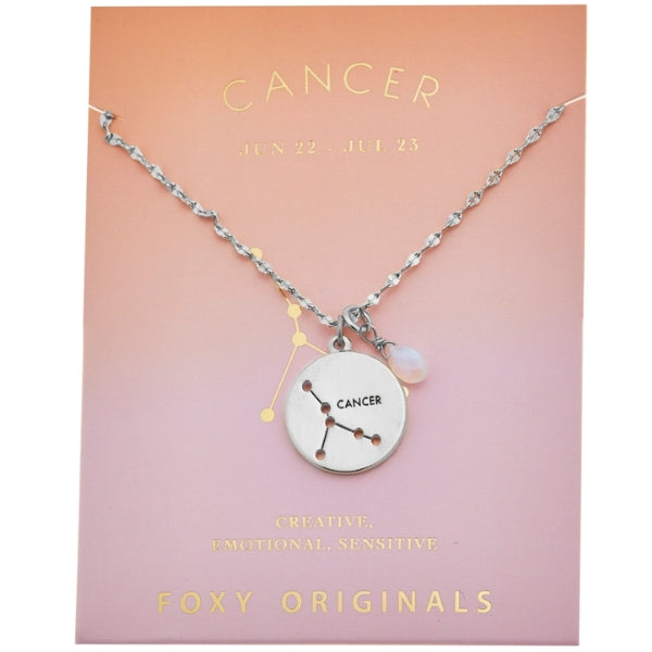 Stargazer Astrology Charm Necklace - Silver