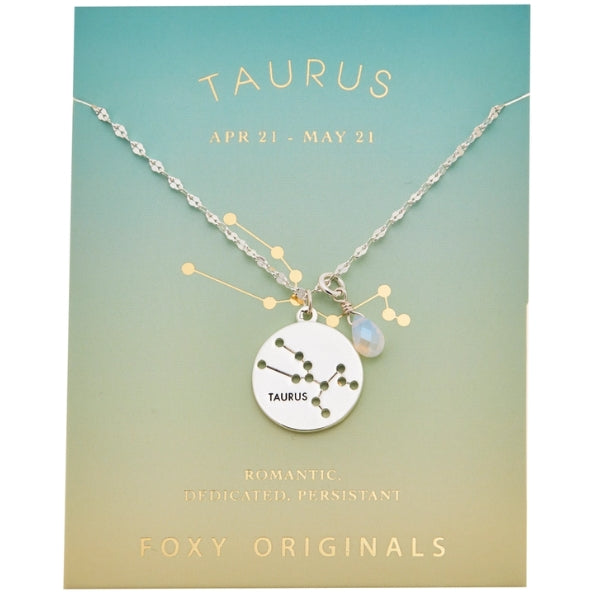 Stargazer Astrology Charm Necklace - Silver