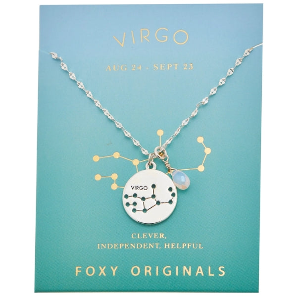 Stargazer Astrology Charm Necklace - Silver