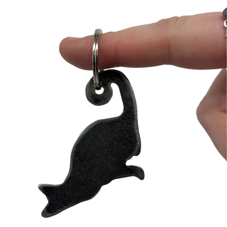 Porte-clés en acier - Chat