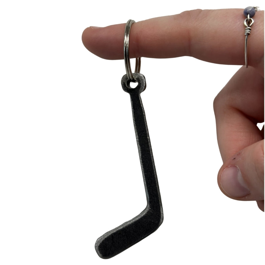 Porte-clés en acier - Bâton de hockey