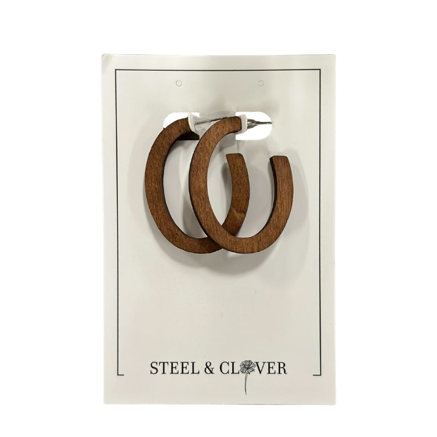Clayhurst Wooden Hoop Earrings