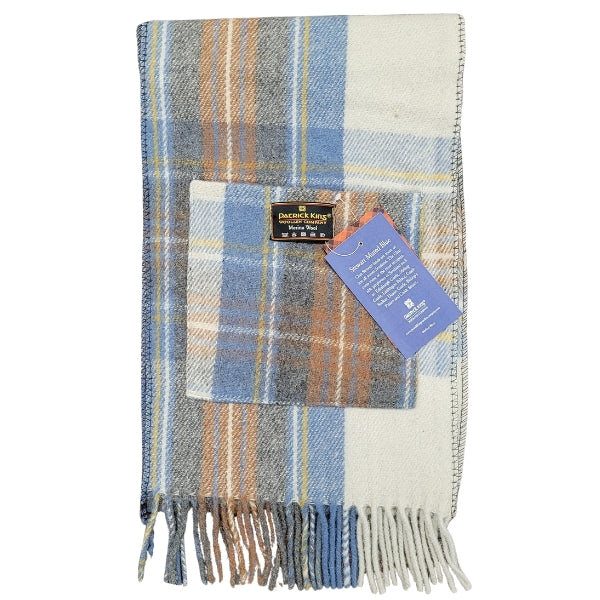 Écharpe de poche en tartan - Bleu Stewart