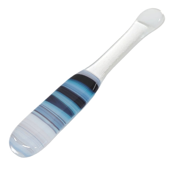 Bâtonnet/épandeur en verre fondu - Bleu/Violet/Blanc