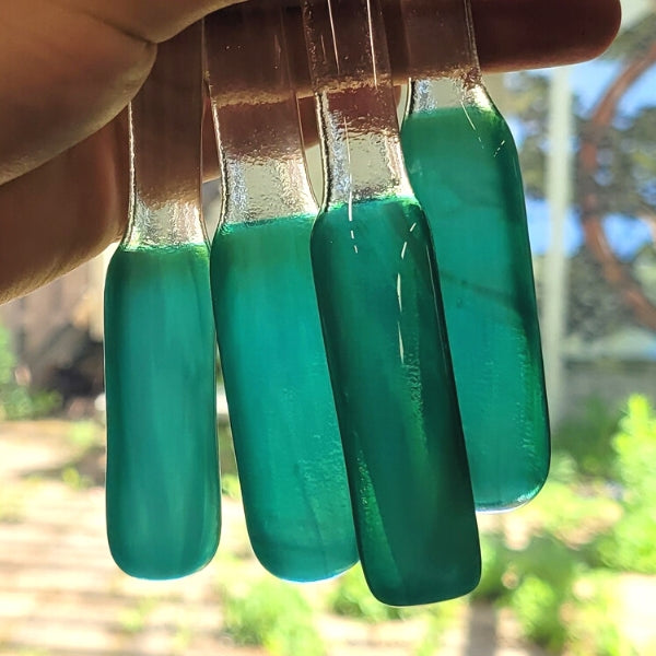 Bâtonnet/épandeur en verre fondu - Turquoise