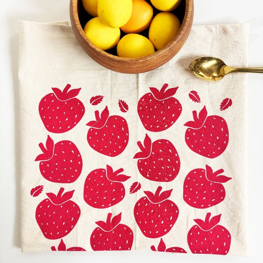 Strawberries Tea Towel