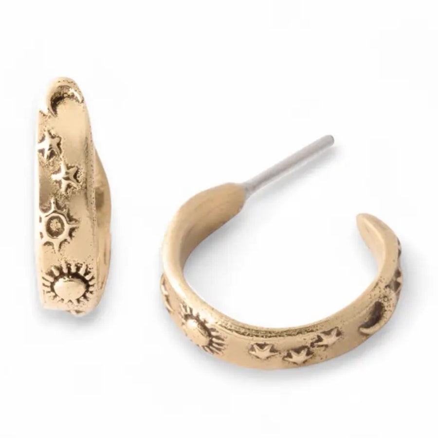 Sun, Moon and Star Hoops