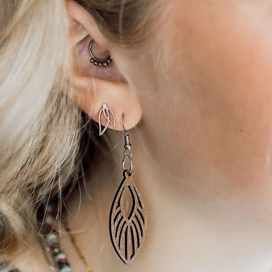 Boucles d'oreilles à clous en herbe douce