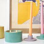 Round Concrete Candlestick Holder