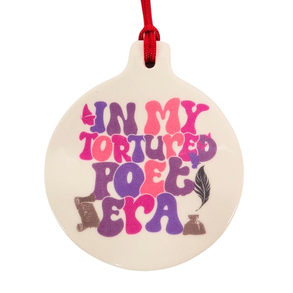 Taylor Swift Tortured Poets Ceramic Ornament