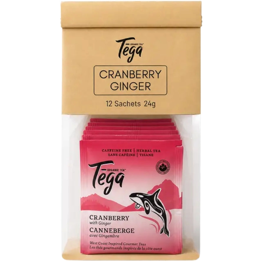 Organic Cranberry Ginger Herbal - Tea Bags