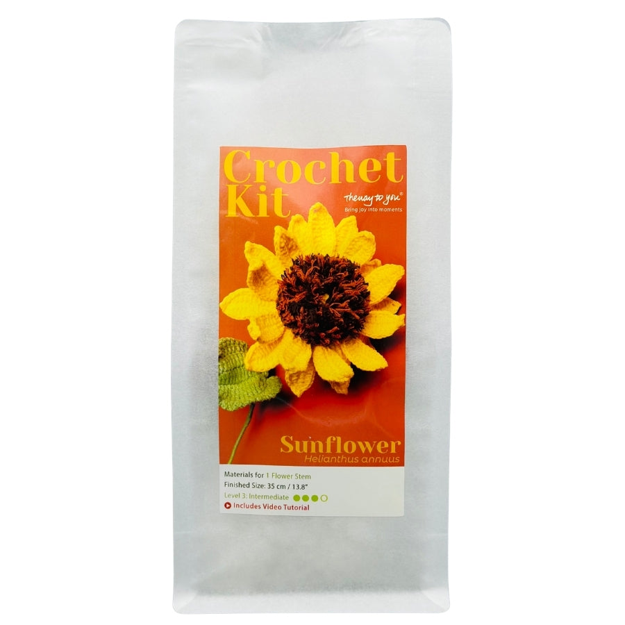 Crochet Flower DIY Kit - Sunflower
