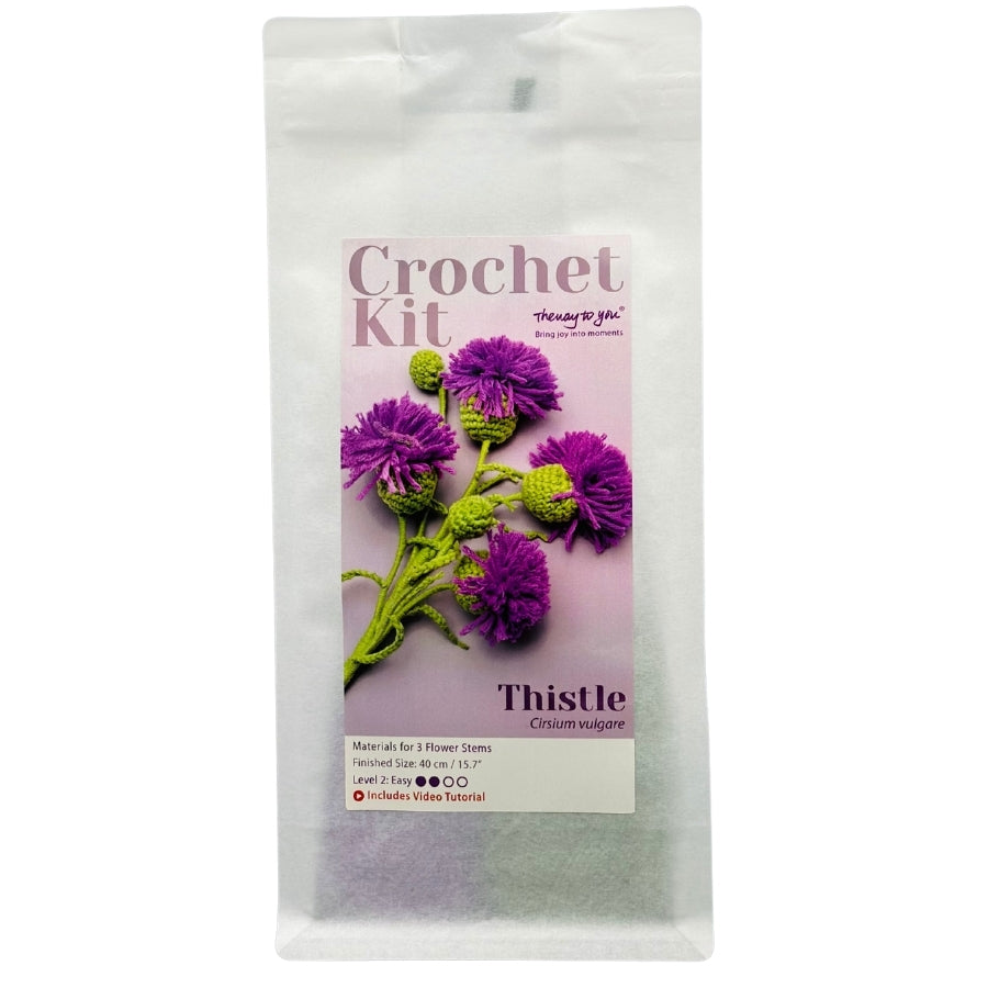 Crochet Flower DIY Kit - Thistle