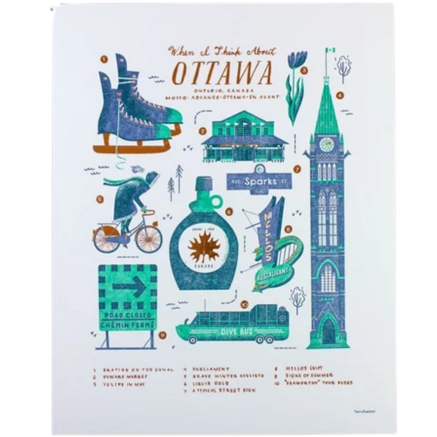 Pensez à Ottawa Impression (8" x 10")