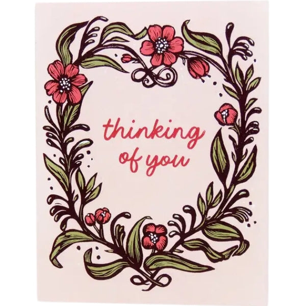 Thinking of You Linocut Card