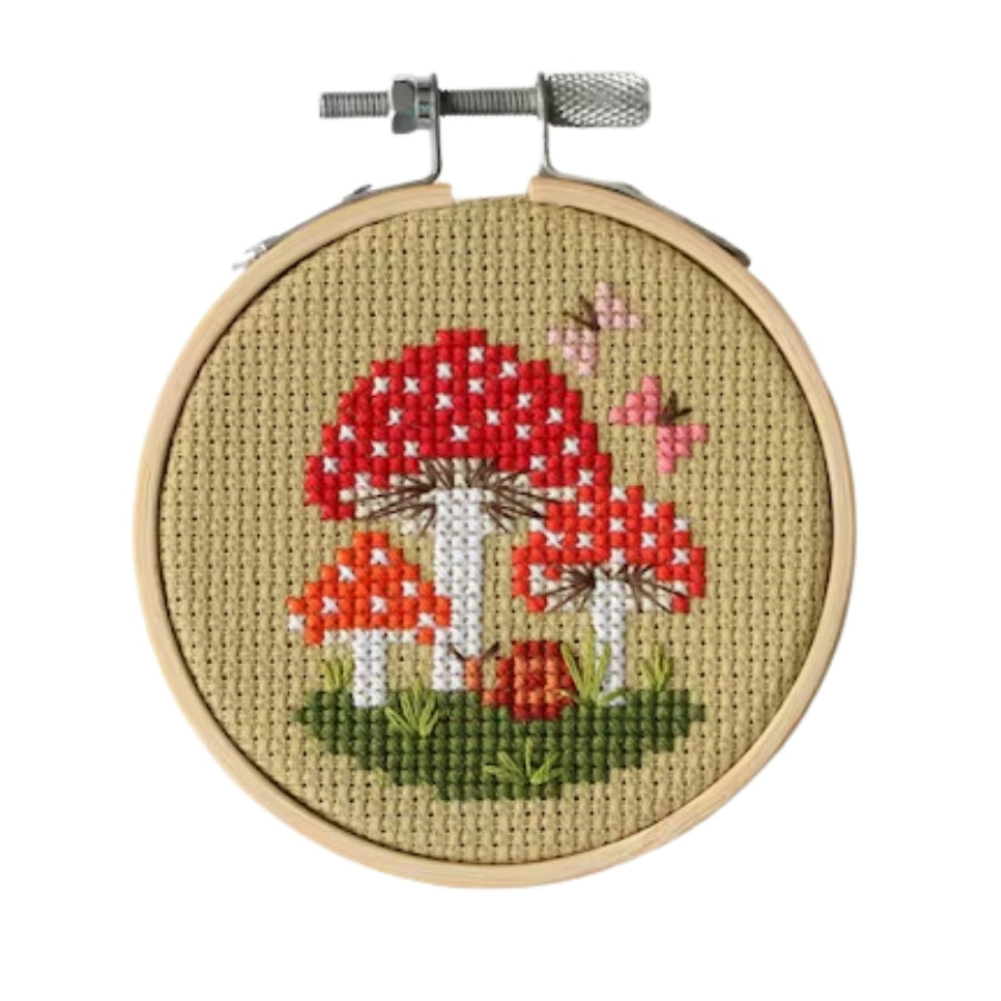 Toadstools Cross Stitch DIY Kit