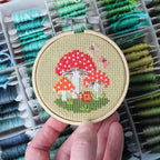 Toadstools Cross Stitch DIY Kit