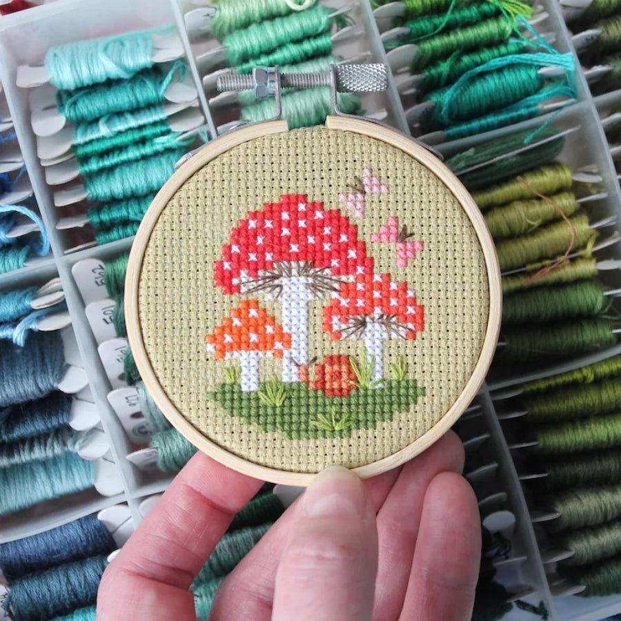 Toadstools Cross Stitch DIY Kit