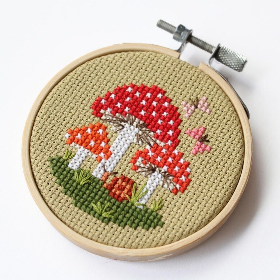 Toadstools Cross Stitch DIY Kit