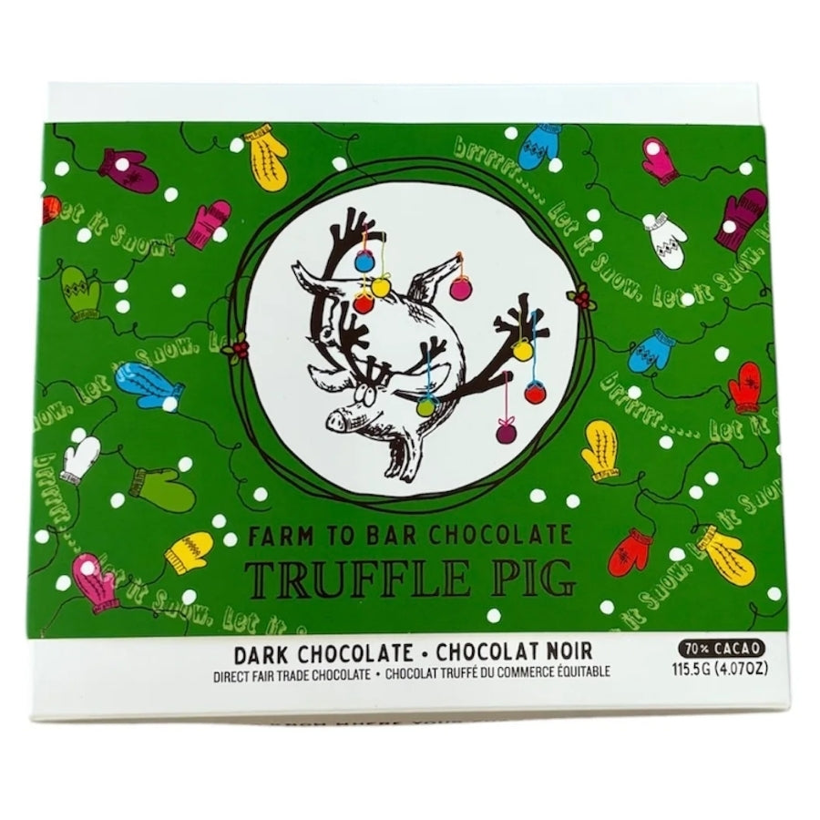 Porcelets à la truffe - Coffret cadeau de Noël au chocolat noir