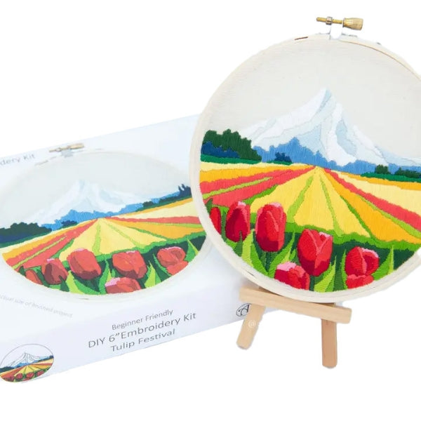 Tulip Festival Embroidery DIY Kit