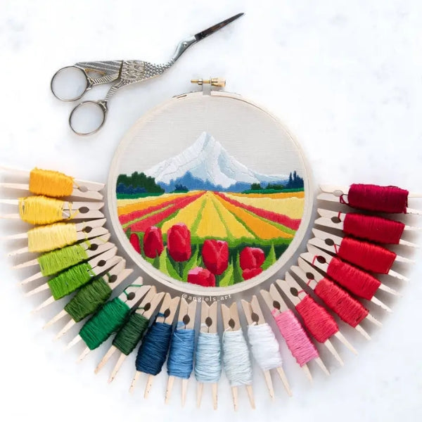 Tulip Festival Embroidery DIY Kit