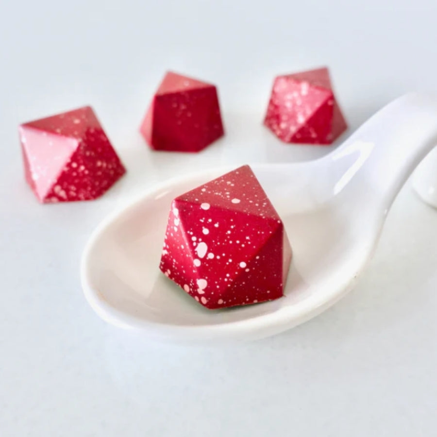 Boîte de 6 caramels de Saint-Valentin peints à la main