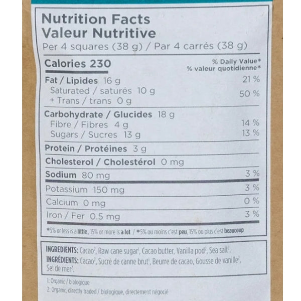 Vanilla Sea Salt Chocolate Bar