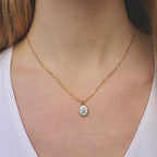 Vintage Floral Necklace - Blue