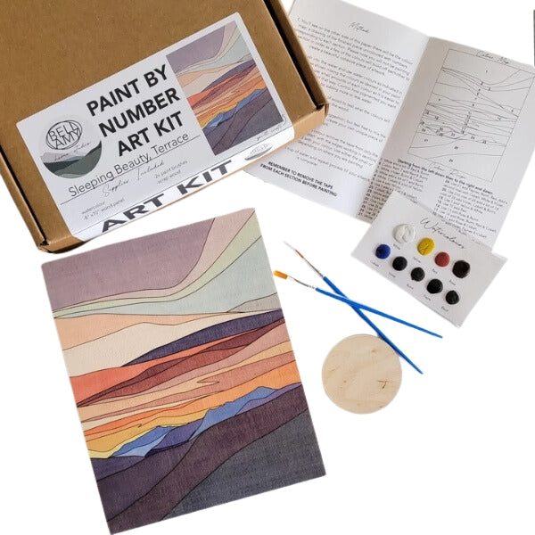 Watercolour Paint By Number DIY Art Kit - Sleeping Beauty