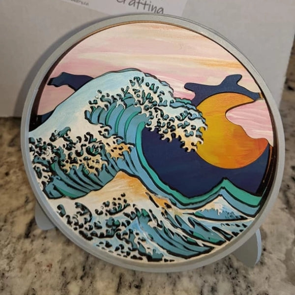 Paint By Layer Shadow Box DIY Kit - Wave