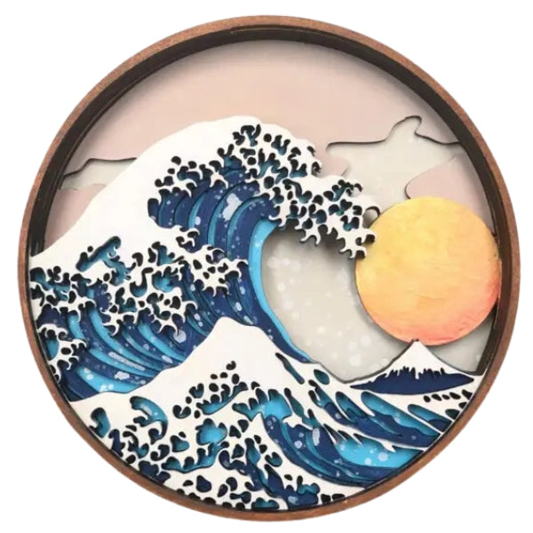 Paint By Layer Shadow Box DIY Kit - Wave